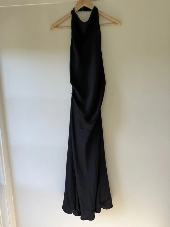 Babaton Black Halter Cowl Dress - Picture 1 of 4